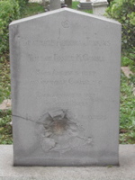 Shell damage from Korean War