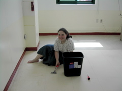 Laura working